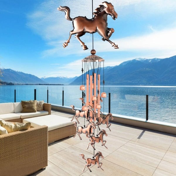 🎁Pure Hand-Made Copper Horse Wind Chimes