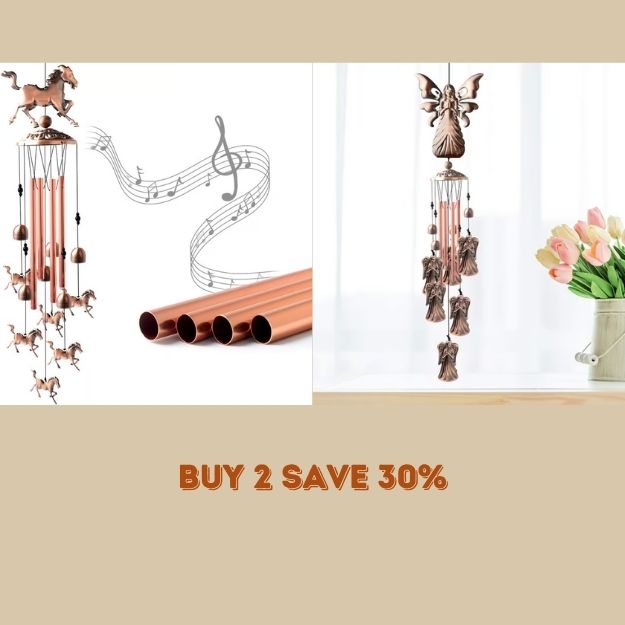 🎁Pure Hand-Made Copper Horse Wind Chimes