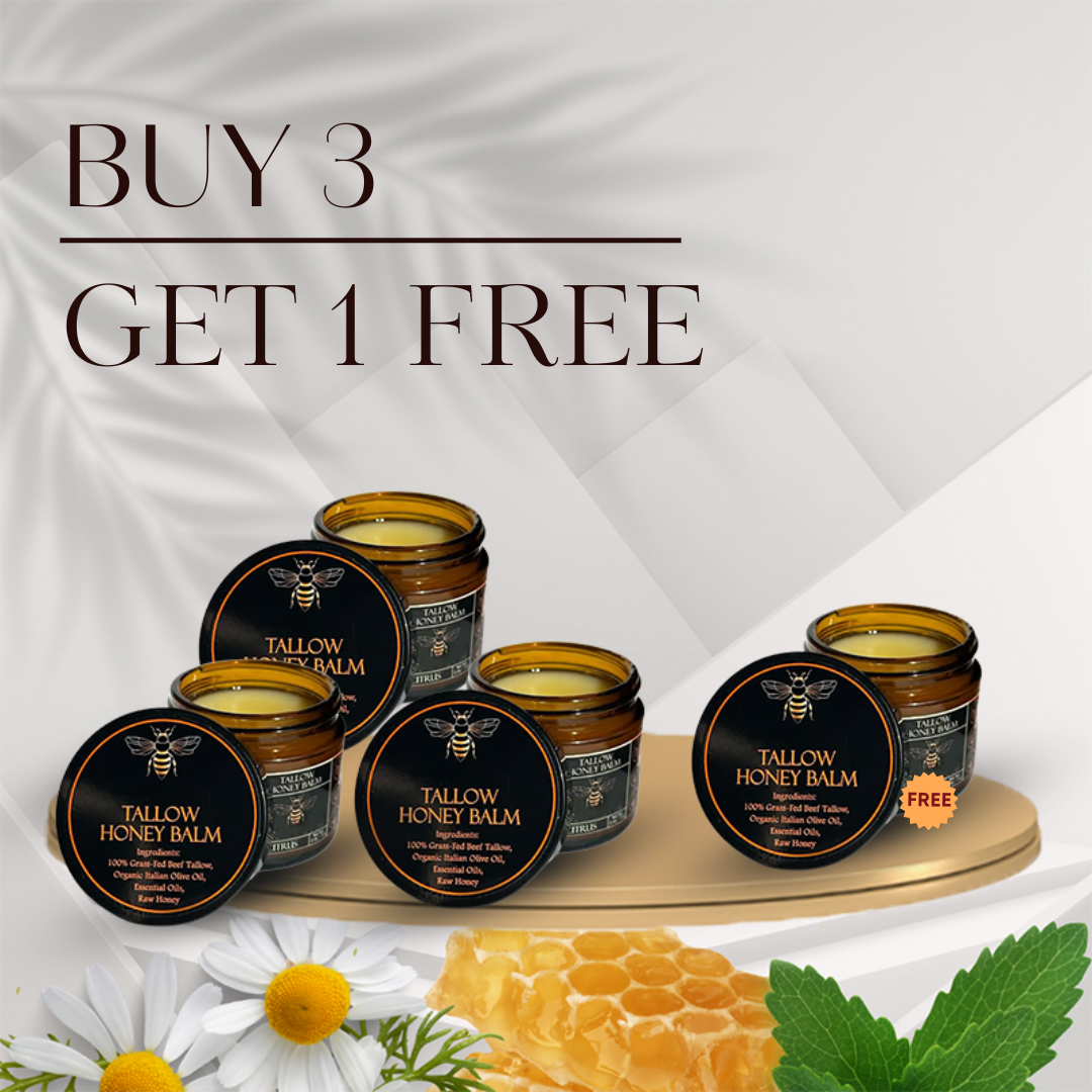 🍃Skin Care Hot Sale 49% OFF - Organic Grass-Fed Beef Tallow Balm with Raw Honey