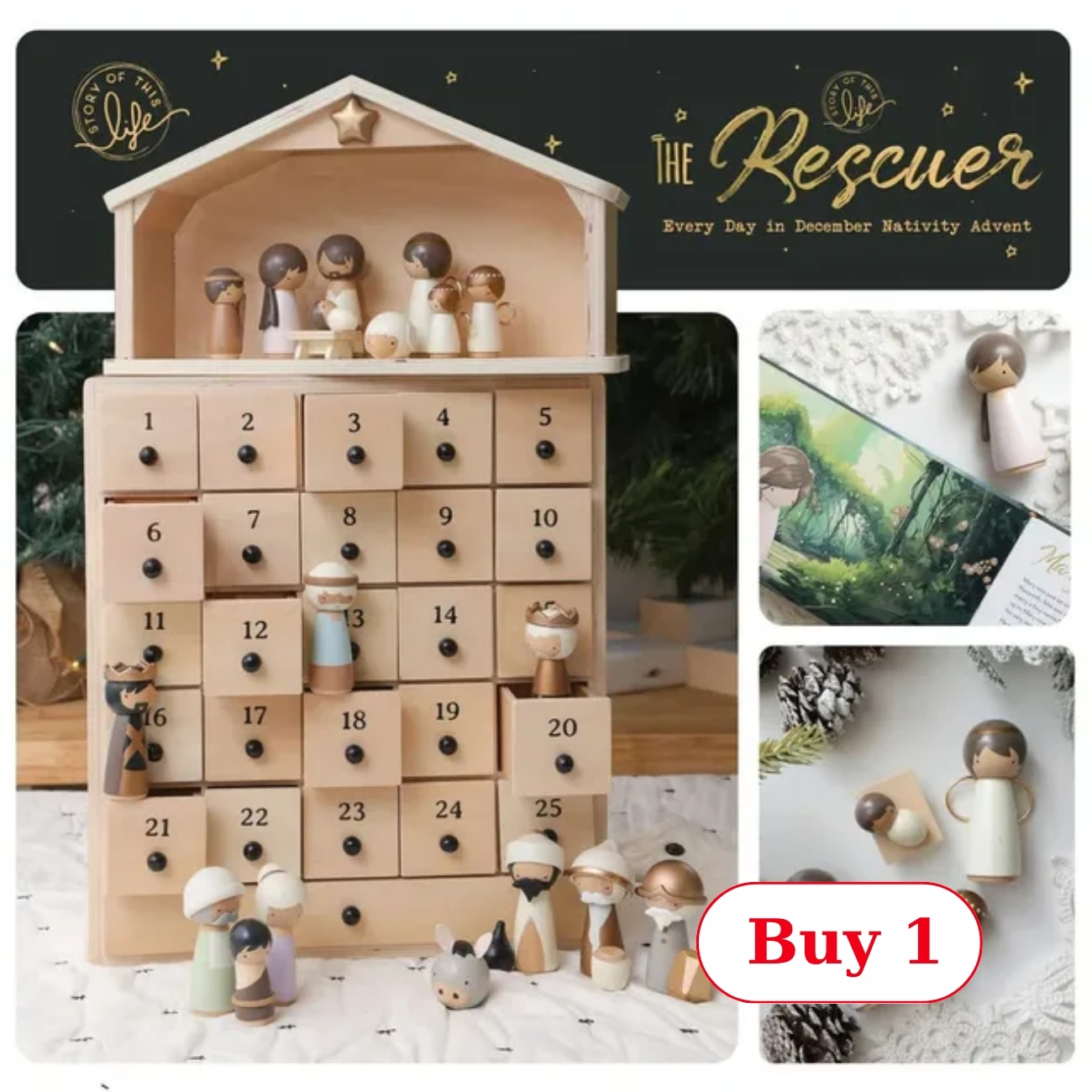 🔥LAST DAY 50% OFF- ✝️The Rescuer –Nativity Advent Calendar