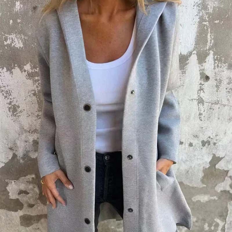 ✨Casual Single Breasted Hooded Jacket For Autumn