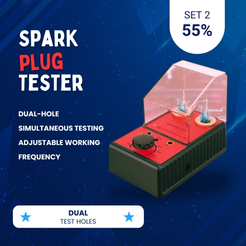 ⚡ Limited Time Half Price - Spark Plug Tester with Dual Test Holes