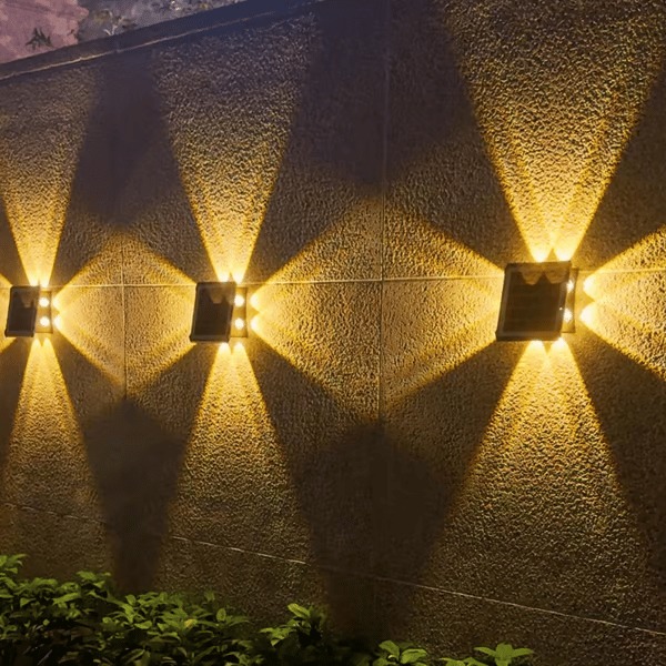 ✨☀️4 LED Solar Colorful Wall Lights Outdoor Light Waterproof