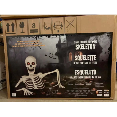 🎃Halloween Pre-sale 50% OFF🔥–Towering Skeleton with LED Eyes & Haunting Sounds👻