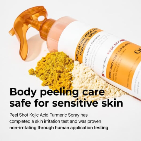 Peel Shot Keratin Care Kojic Acid Turmeric Spray - Exfoliating & Brightening Body Care