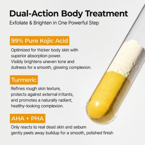 Peel Shot Keratin Care Kojic Acid Turmeric Spray - Exfoliating & Brightening Body Care