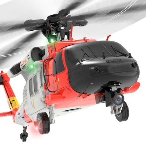 ⚡FLASH DEAL - CLEARANCE WAREHOUSE🚁Coast Guard RC F09-S Helicopter, 1/47 Scale 2.4G 6CH Gyro RC Helicopter w/ GPS Intelligent Control System