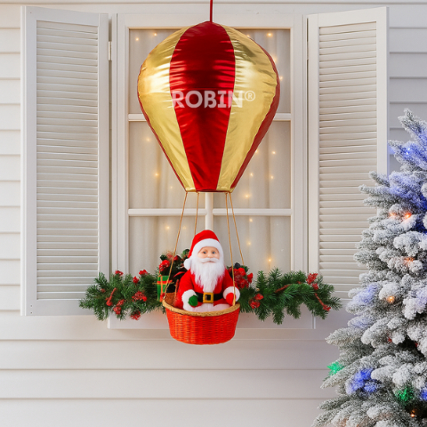🔥This Christmas’s Hottest Decor🔥 The Floating Santa Hot Air Balloon Ornament 🎅