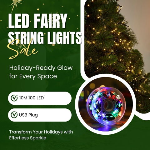 ✨ LED Fairy String Lights with Remote — Holiday-Ready Glow for Every Space