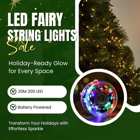 ✨ LED Fairy String Lights with Remote — Holiday-Ready Glow for Every Space