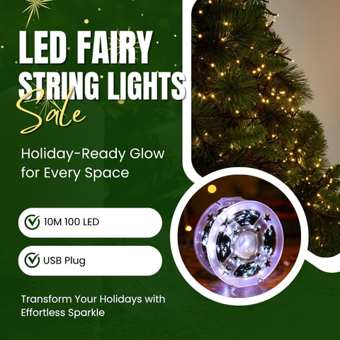 ✨ LED Fairy String Lights with Remote — Holiday-Ready Glow for Every Space