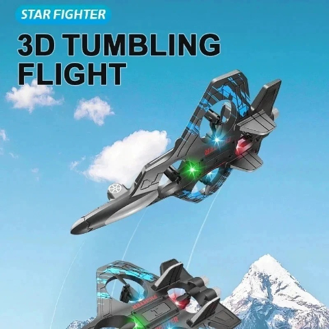 49% OFF 🎉🎉RC Stunt Fighter Jet Toy for Kids with 360° Flips & LED Lights