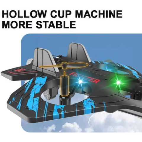 49% OFF 🎉🎉RC Stunt Fighter Jet Toy for Kids with 360° Flips & LED Lights