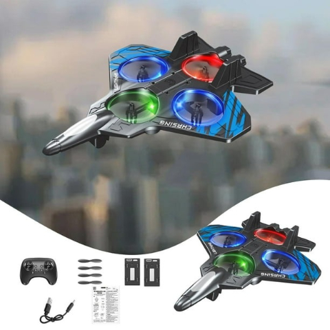 49% OFF 🎉🎉RC Stunt Fighter Jet Toy for Kids with 360° Flips & LED Lights