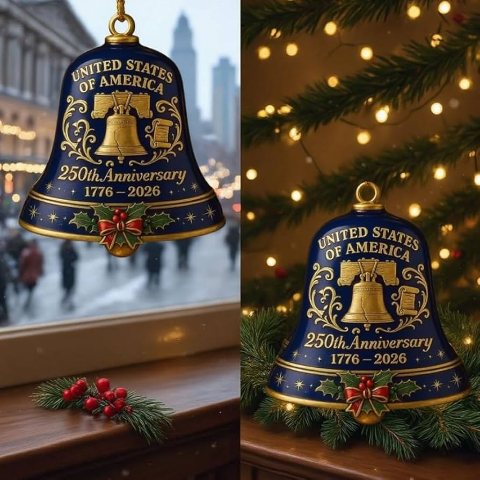 🔥Limited Time 🔔 The 2026 United States 250th Anniversary Bell Ornament (1776–2026)