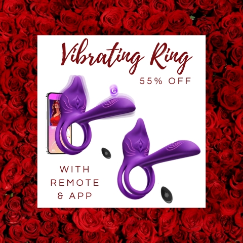 🛒 Discreet Delivery 🔥 Enchanted Girl Luxe Smart Vibrating Ring - App-Controlled Pleasure for Couples 💫