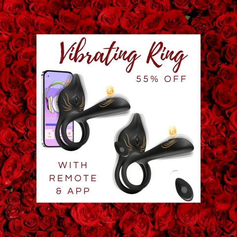 🛒 Discreet Delivery 🔥 Enchanted Girl Luxe Smart Vibrating Ring - App-Controlled Pleasure for Couples 💫