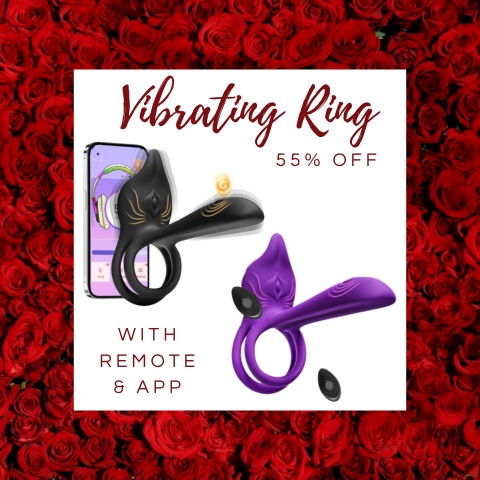 🛒 Discreet Delivery 🔥 Enchanted Girl Luxe Smart Vibrating Ring - App-Controlled Pleasure for Couples 💫
