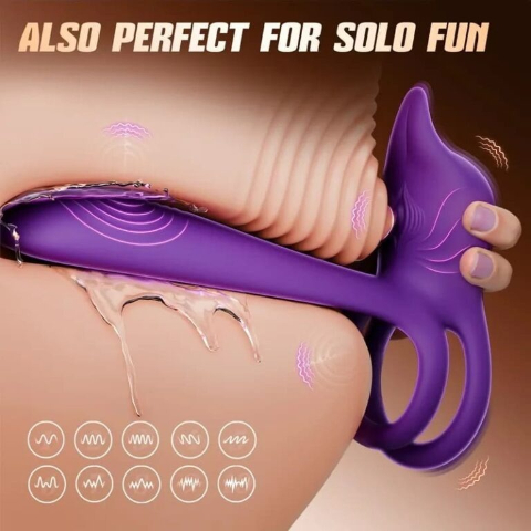 🛒 Discreet Delivery 🔥 Enchanted Girl Luxe Smart Vibrating Ring - App-Controlled Pleasure for Couples 💫