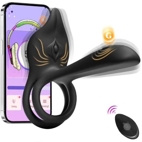 🛒 Discreet Delivery 🔥 Enchanted Girl Luxe Smart Vibrating Ring - App-Controlled Pleasure for Couples 💫