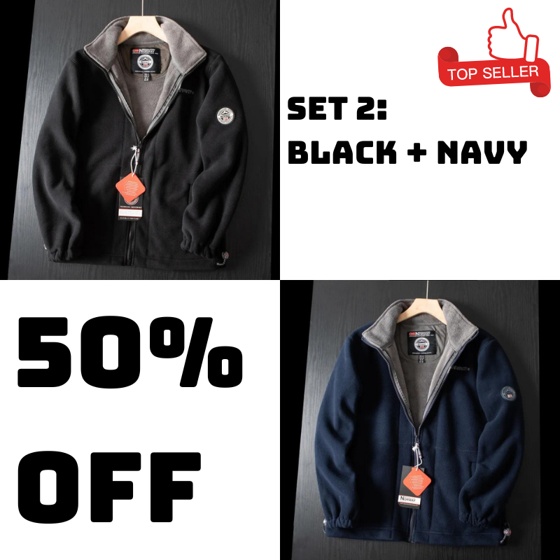 🔥Men’s Double-Layer Polar Fleece Jacket（49% OFF）