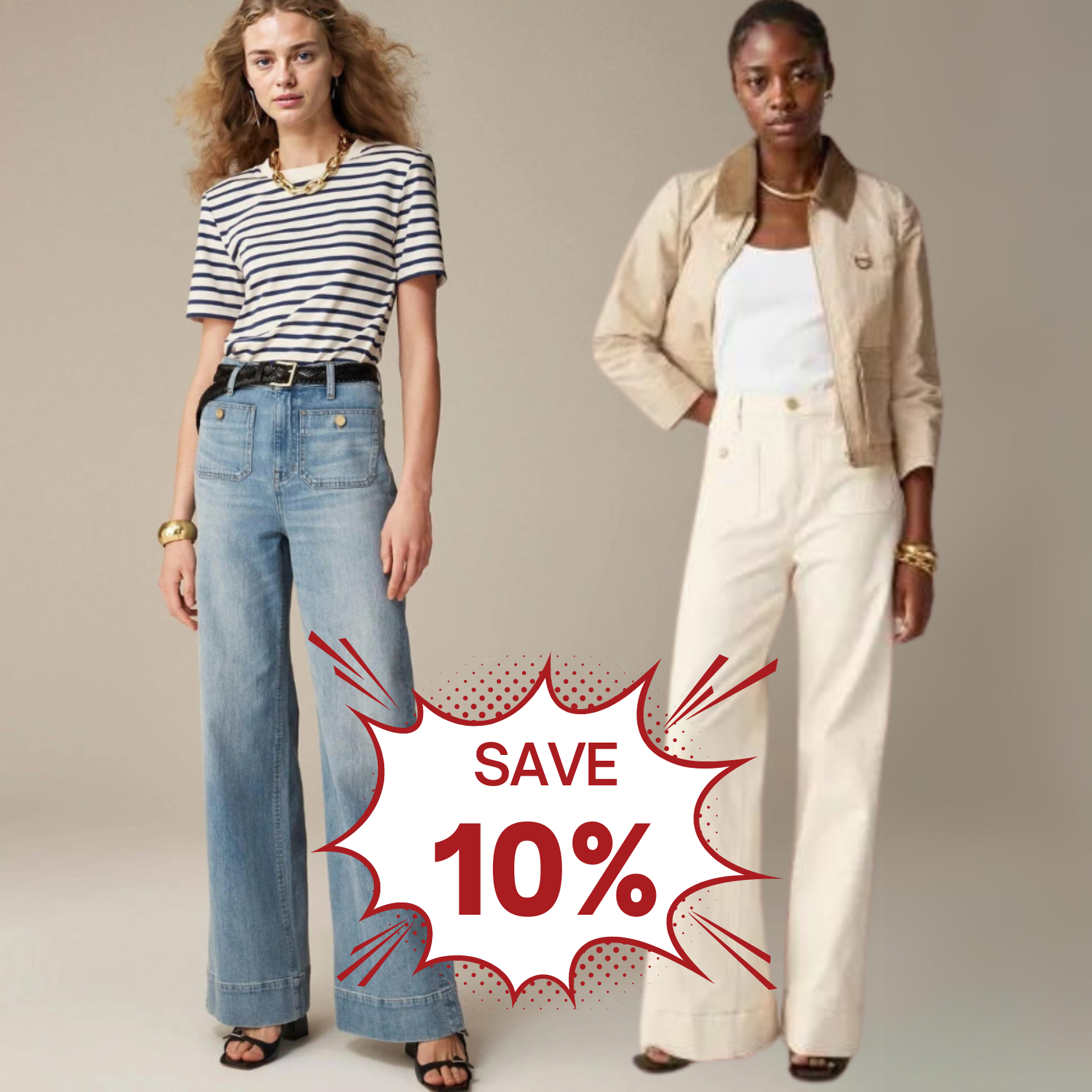 🎉LAST DAY 49% OFF👖Tummy Control Sailor Wide Leg Trouser