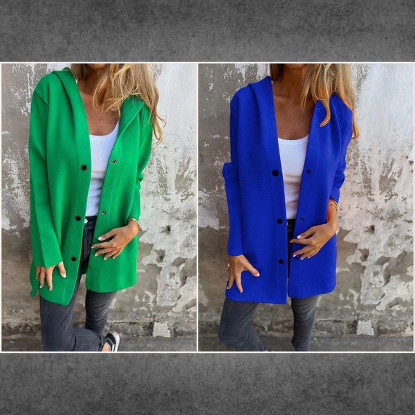 ✨Casual Single Breasted Hooded Jacket For Autumn