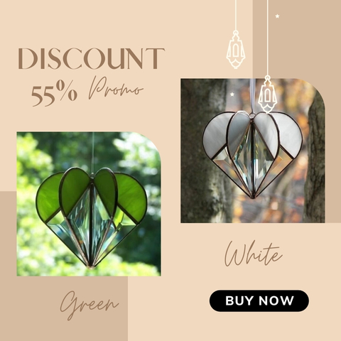 LAST DAY PROMOTION😍Stained Heart-shaped Suncatcher