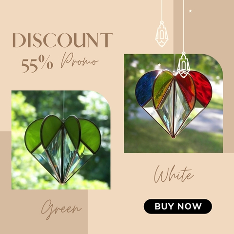 LAST DAY PROMOTION😍Stained Heart-shaped Suncatcher