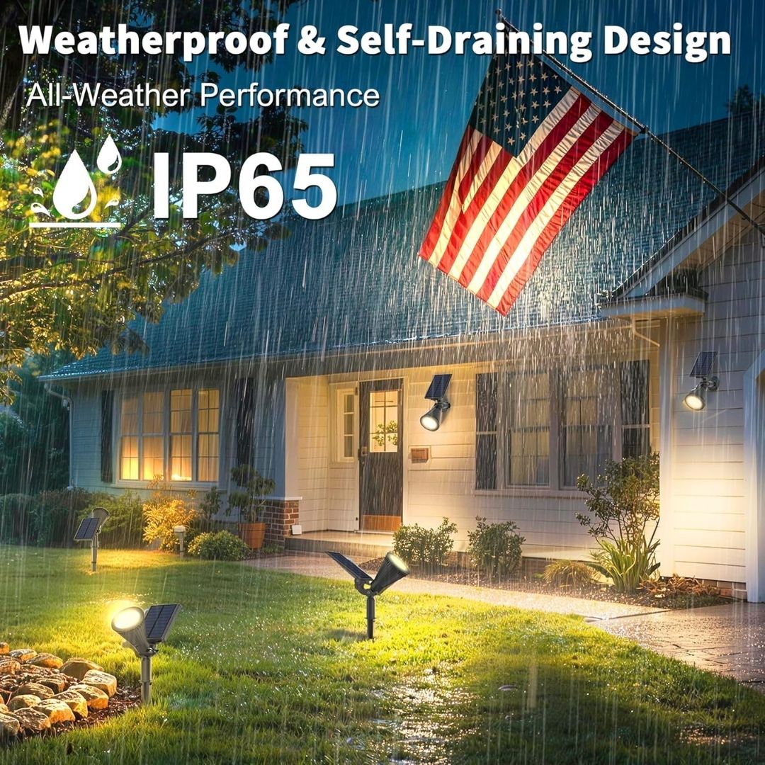 CreativeLighting™ Solar Powered Garden Spotlight | Waterproof Auto On/Off Outdoor LED Accent Light