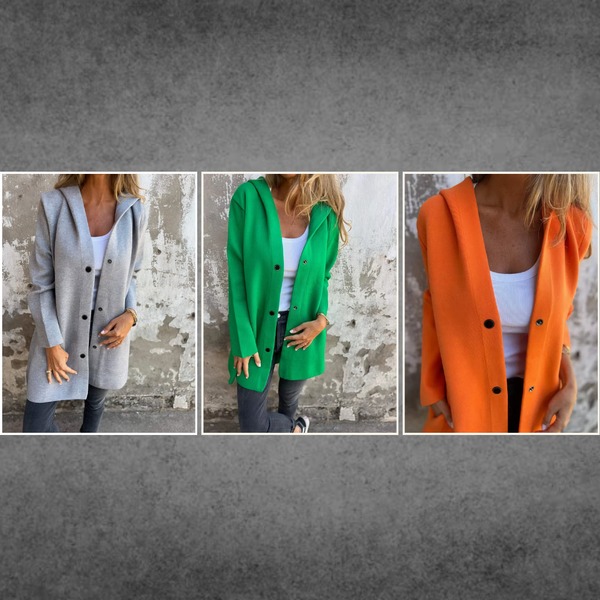 ✨Casual Single Breasted Hooded Jacket For Autumn