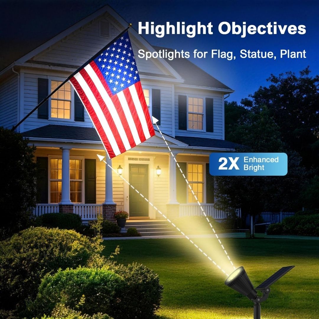 CreativeLighting™ Solar Powered Garden Spotlight | Waterproof Auto On/Off Outdoor LED Accent Light