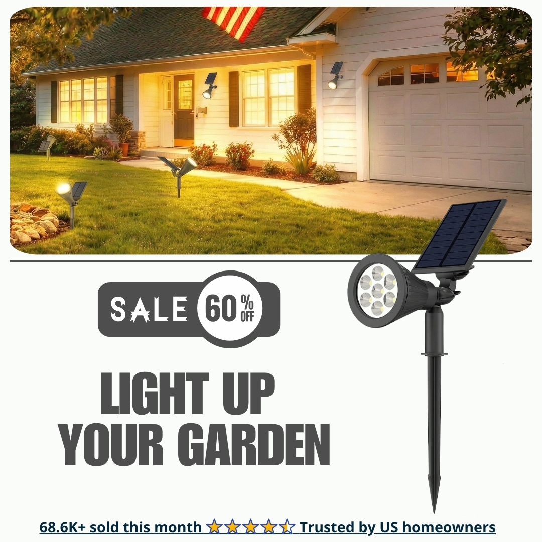 CreativeLighting™ Solar Powered Garden Spotlight | Waterproof Auto On/Off Outdoor LED Accent Light