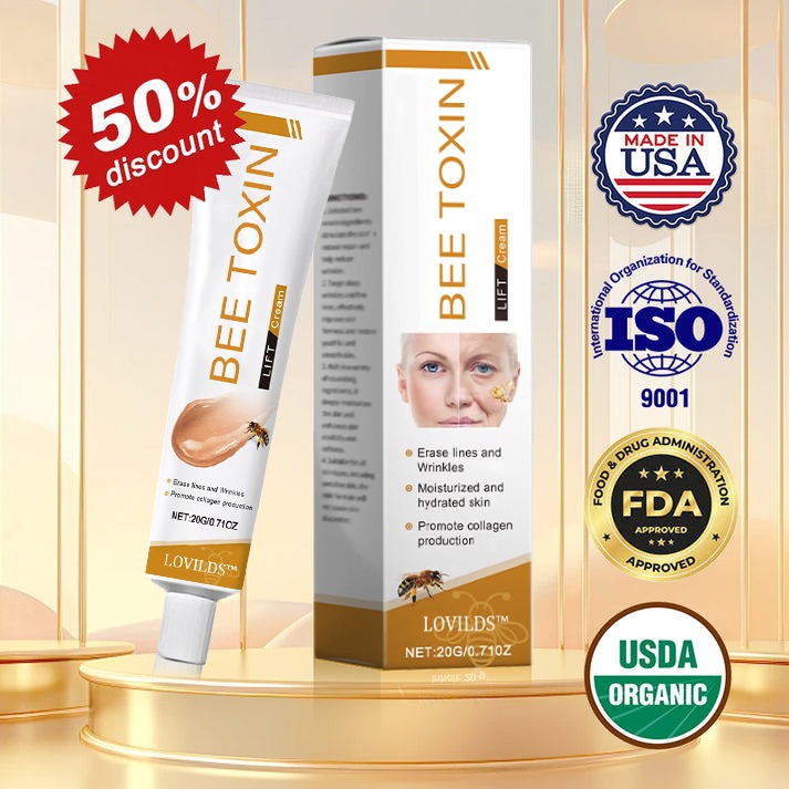 🐝🎁Made and Shipped from USA✨LOVILDS Bee Toxin Wrinkle Removal Cream-🔥LAST DAY 70% OFF