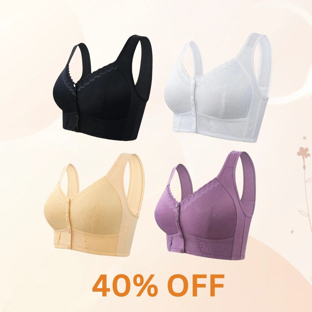 🎁 2025 Mother's Day Special 🌸New Front Closure Breathable Bra for Seniors