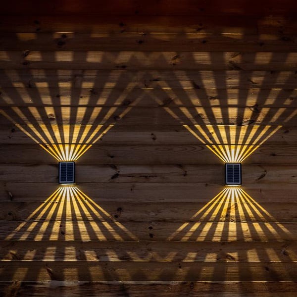 ✨☀️4 LED Solar Colorful Wall Lights Outdoor Light Waterproof