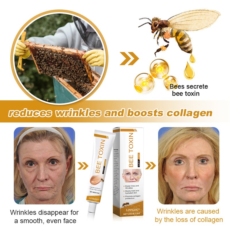 🐝🎁Made and Shipped from USA✨LOVILDS Bee Toxin Wrinkle Removal Cream-🔥LAST DAY 70% OFF