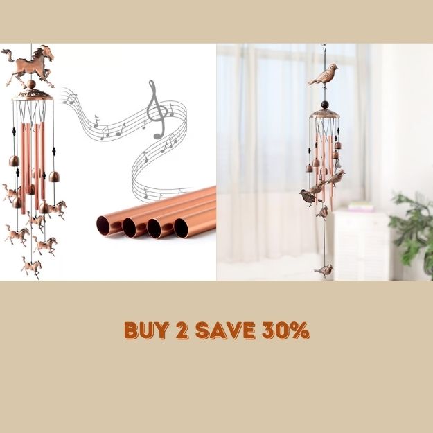 🎁Pure Hand-Made Copper Horse Wind Chimes