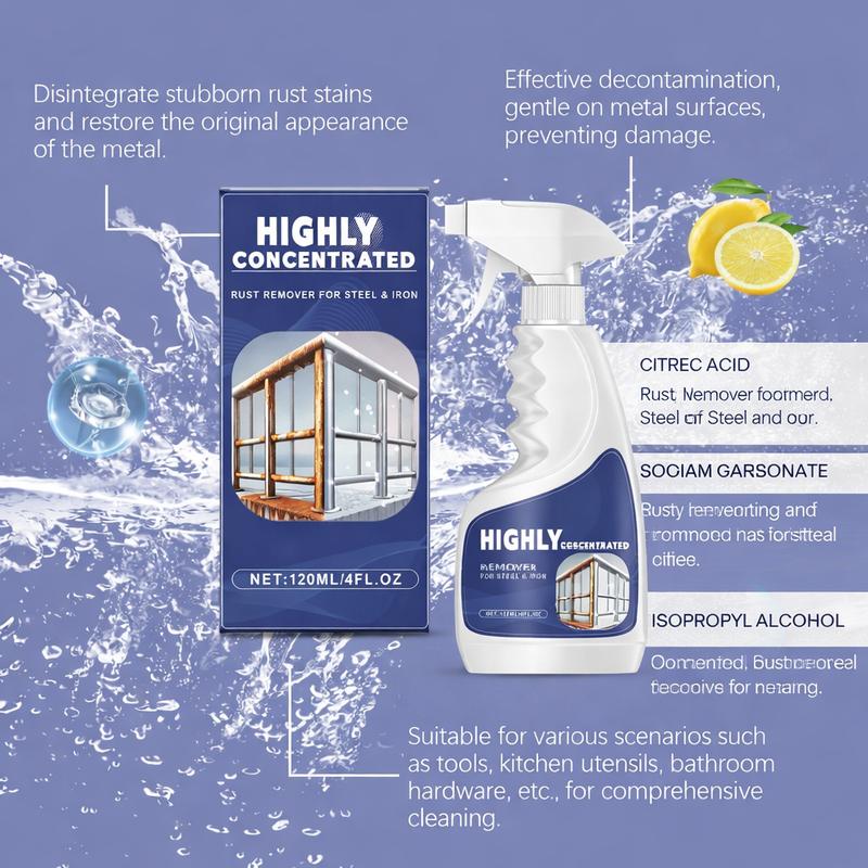 Powerful Rust Remover Spray - Instantly Restore Metal & Stainless Steel