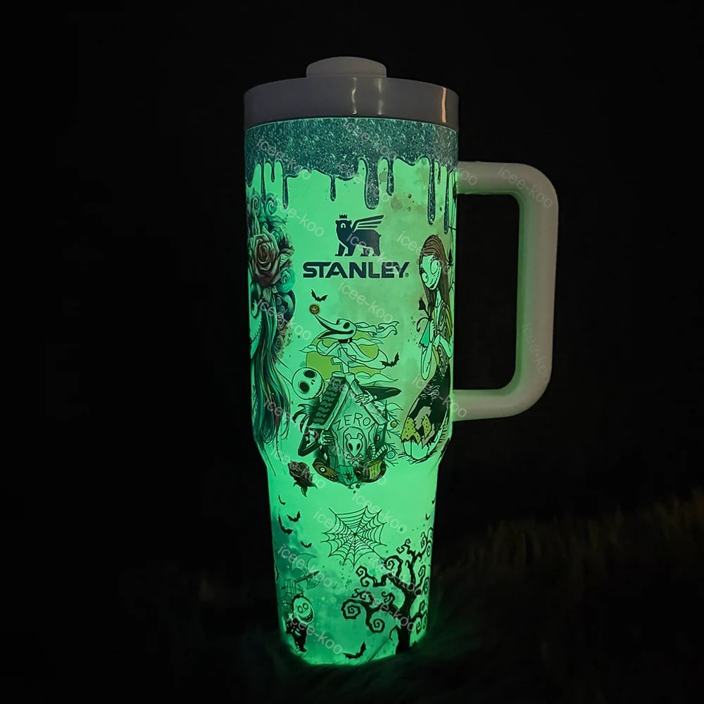 💥 2025 MEGA SALE OFF ️🔥 Glow-in-the-dark Sally x Jack Skellington 40oz Tumbler 💀