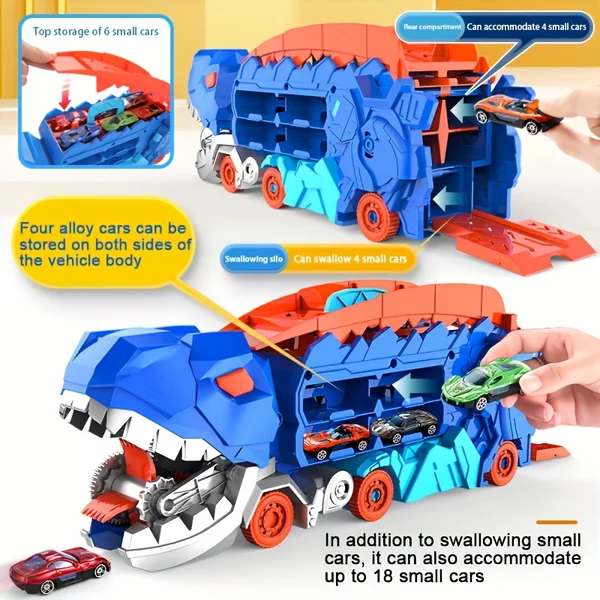 🔥FASH SALE🔥Transport Dinosaur Truck with Foldable Sliding 04 🚗