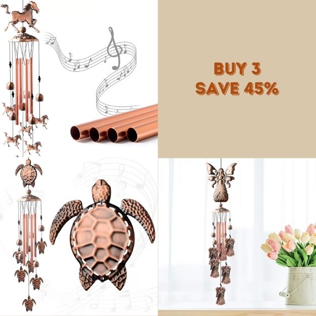🎁Pure Hand-Made Copper Horse Wind Chimes