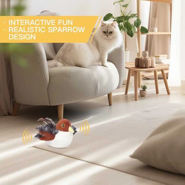 🔥 Last Day Sale 50% Off ⏰ Interactive Chirping Bird Cat Toy 🐧