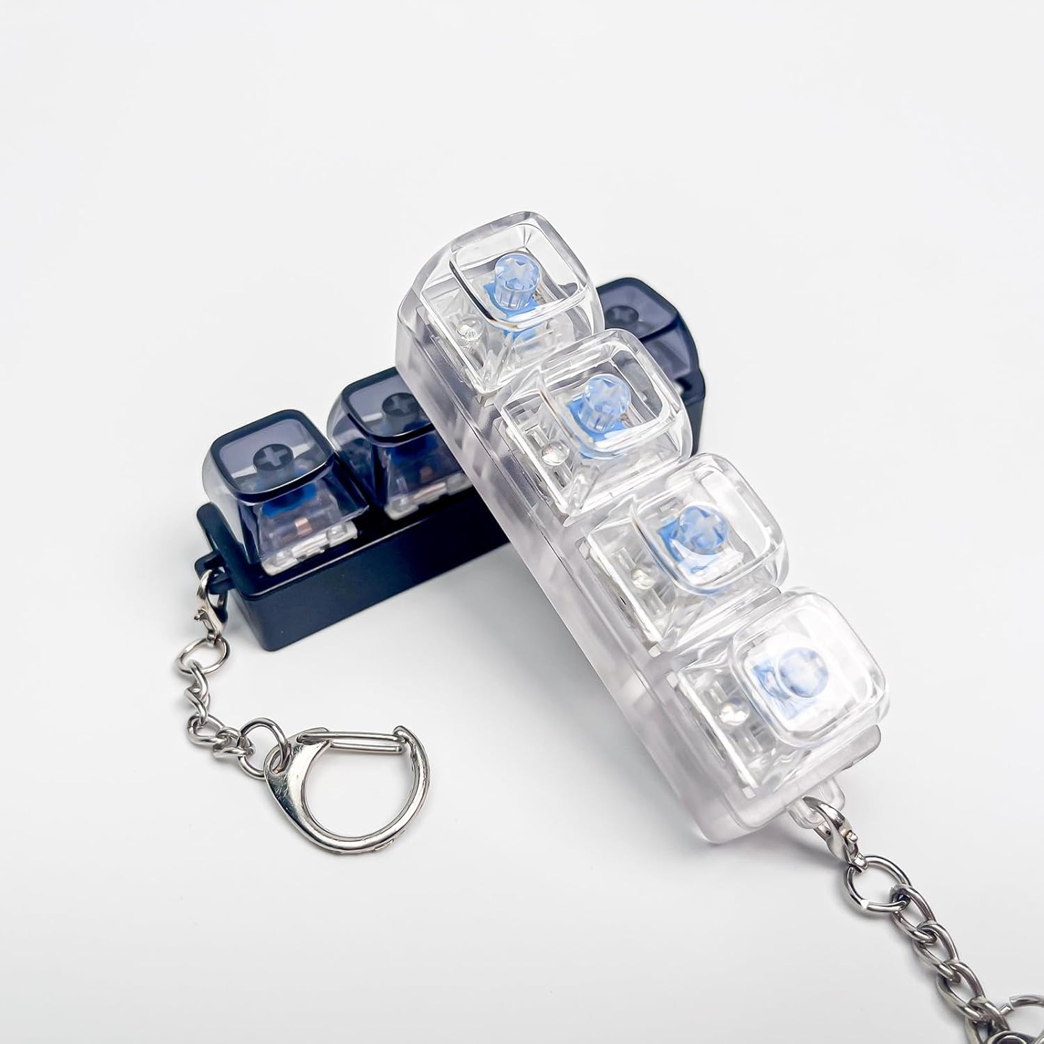 2PCS Keyboard Fidget Toy with LED Light 💝 4 in 1 Mechanical Fidget Keyboard for Release Stress