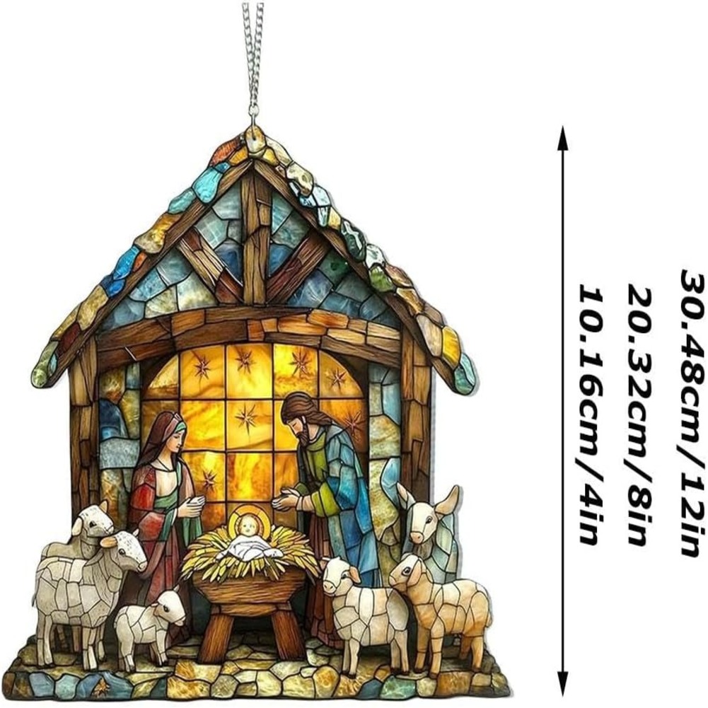 🎄2025 Christmas Home Decor-Nativity Jesus Christ Decoration Suncatcher