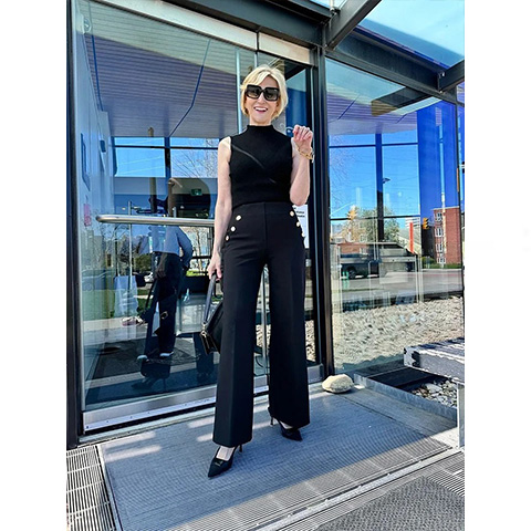 👖Tummy Control Button Wide Leg Pants ⭐