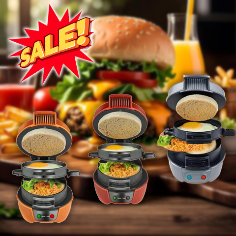 Hot&Easy 4 in 1 Sandwich Maker