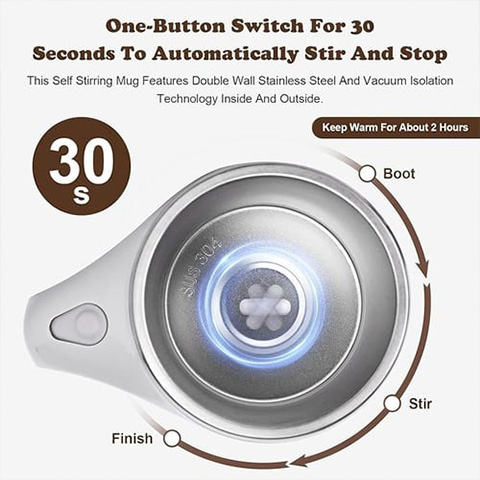 SALE OFF 49% OFF-Automatic Magnetic Stirring Coffee Mug
