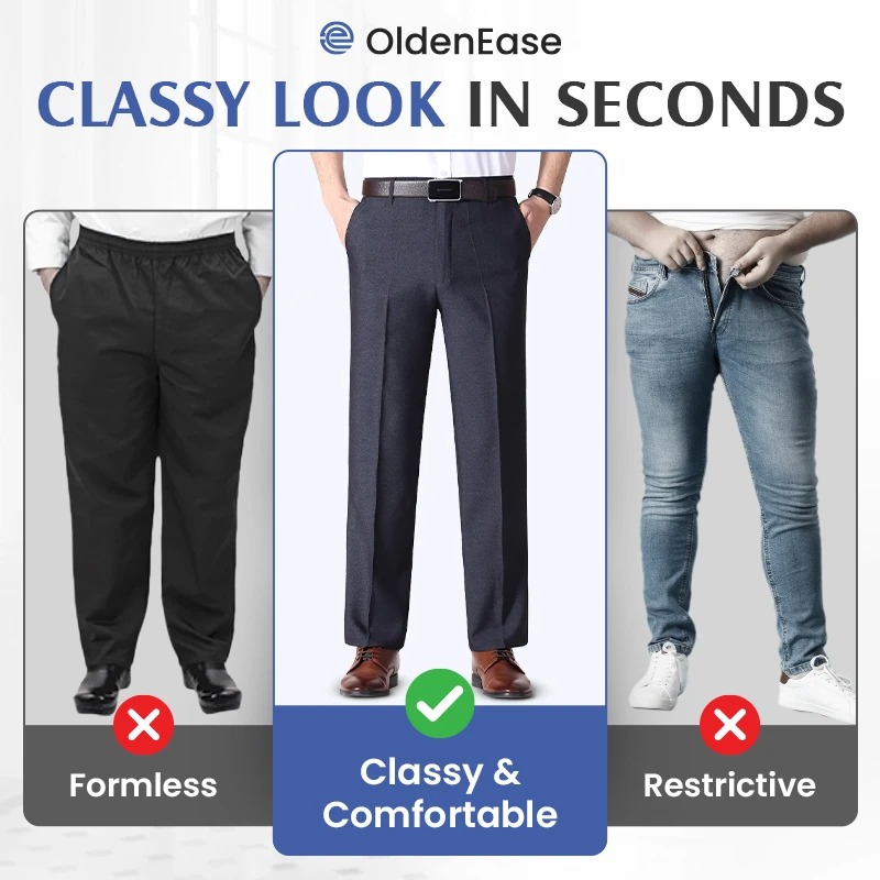 LAST DAY 70% OFF - Men’s Pleated Ice Silk High-Waist Comfort Pants