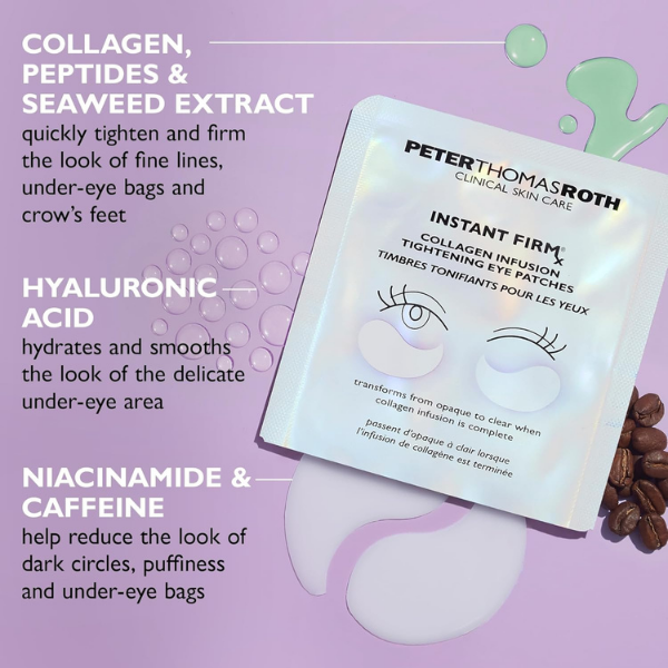 Peter Thomas Roth Instant FIRMx Collagen Infusion Tightening Eye Patches for Firming Under-Eye Bags & Wrinkles